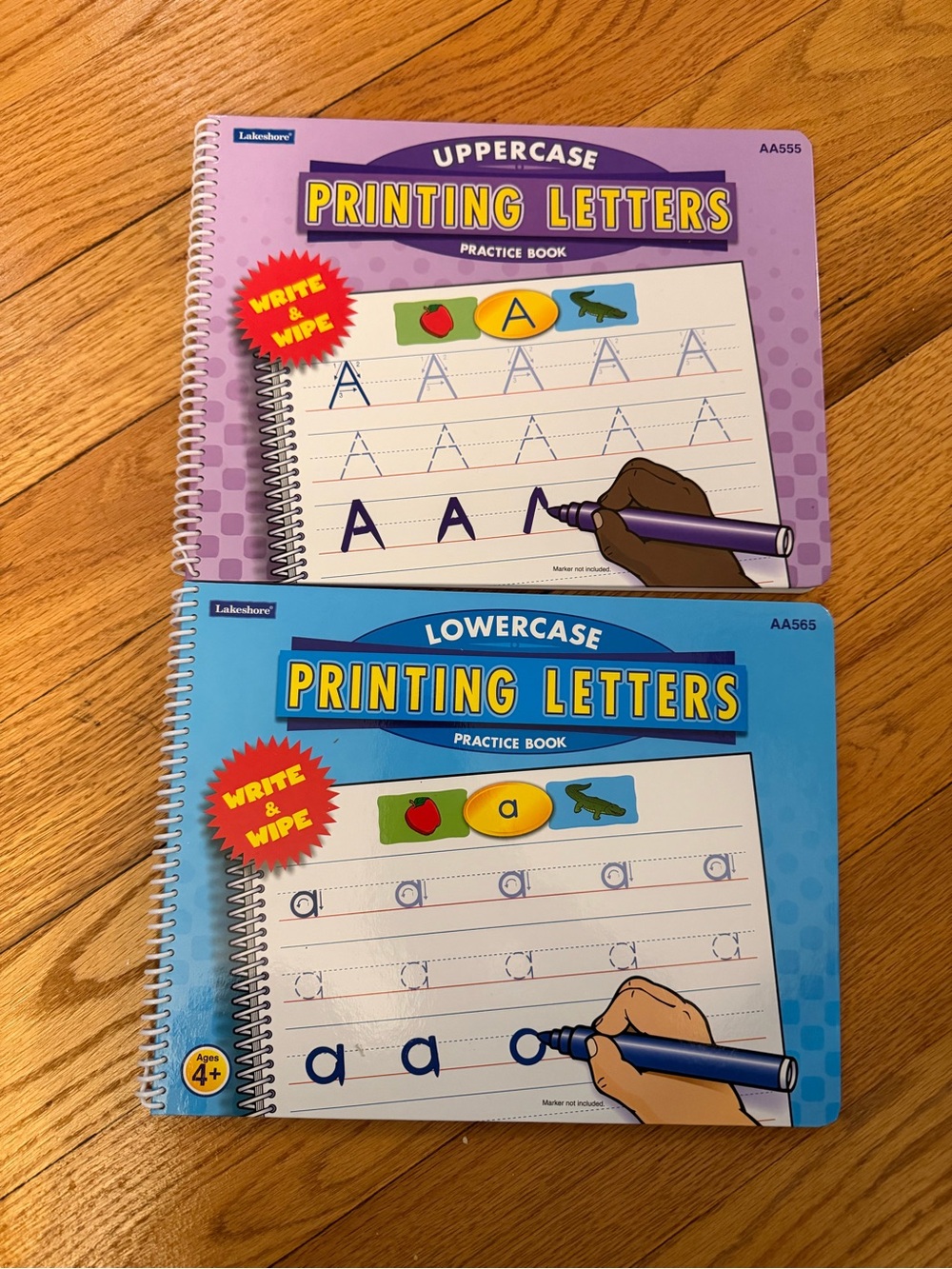 Lakeshore Uppercase & Lowercase Printing Letters Practice Books